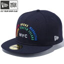 ニューエラ 5950キャップ マルチロゴ レインボー ファイブボロ ネイビー レインボー スノーホワイト New Era 59FIFTY Cap Multi Logo Rainbow 5boro Navy Rainbow Snow White