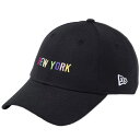 ニューエラ 940 スナップバック ベーシックファブリック ニューヨーク ブラック マルチカラー スノーホワイト New Era 9FORTY Snapback Basic Fabric New York Black Multi Color