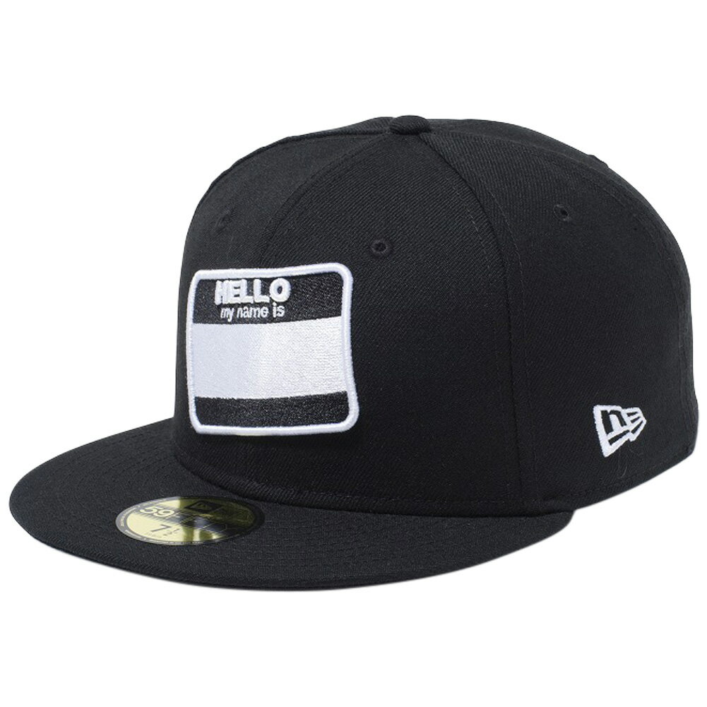 j[G 5950Lbv ubNS n[}Cl[CY ubN Xm[zCg ubN New Era 59FIFTY Cap Black Logo HELLO MY NAME IS Black Snow White Black