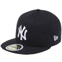 j[G 5950LbY Lbv zCgS _bNLoX j[[NL[X ubN New Era 59FIFTY Kids Cap White Logo Duck Canvas New York Yankees Black