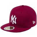 j[G 5950LbY Lbv zCgS _bNLoX j[[NL[X J[fBi New Era 59FIFTY Kids Cap White Logo Duck Canvas New York Yankees Cardinal