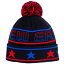 ニューエラ ニット帽 ポンポンニット スターライン ブラック スカーレット ロイヤル ロイヤル New Era Pom-Pon Knit Star Line Black Scarlet Royal Royal