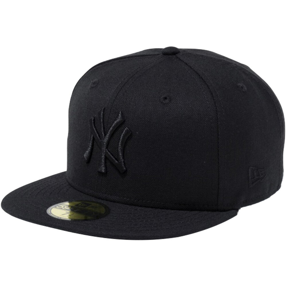 ニューエラ 5950キャップ ブラックロゴ ニューヨークヤンキース カラーアウト ブラック ブラック New Era 59FIFTY Cap Black Logo New York Yankees Color Out Black Black