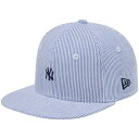 ニューエラ 950チャイルドキャップ スナップバック ニューヨークヤンキース スモールロゴ ブルーシアサッカー New Era 9FIFTY Child Cap Snap Back New York Yankees Small Logo