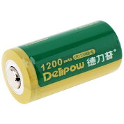 デリパワー CR123A 3V 1200mAh リチウム充電電池 800-0116 グリーン