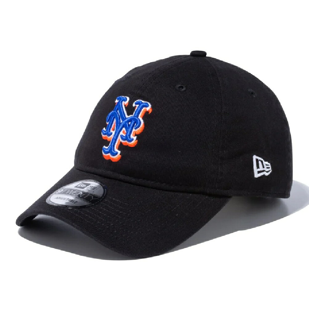 ニューエラ 9TWENTY ウォッシュドコットン ニューヨーク・メッツ ブラック チームカラー 1個 New Era 920 WASHED NEYMET BLK LROY 23J NEW YORK METS OSFM