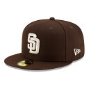 ニューエラ 59FIFTY MLBオンフィールド サンディエゴ・パドレス オルタネイト バーントウッド バーントウッド パーフェクトタン 1個 New Era ACPERF SADPAD ALT 23J SAN DIEGO PADRES