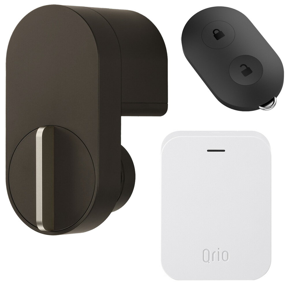 Qrio キュリオロック Q-SL2/T セット(キュリオキー、キュリオハブ付き) ブラウン Qrio Lock Q-SL2/T Set (Qrio Key, Qrio Hub) Brown