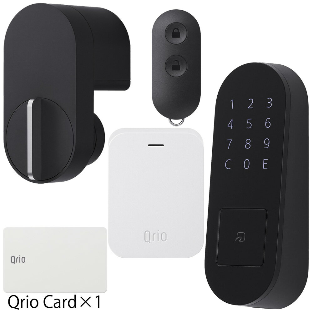 Qrio キュリオロック Q-SL2 セット(キュリオハブ キュリオパッド キュリオキーエス付) ブラック Qrio Lock Q-SL2 Set (Qrio Hub, Qrio Pad, Qrio Key S) Black