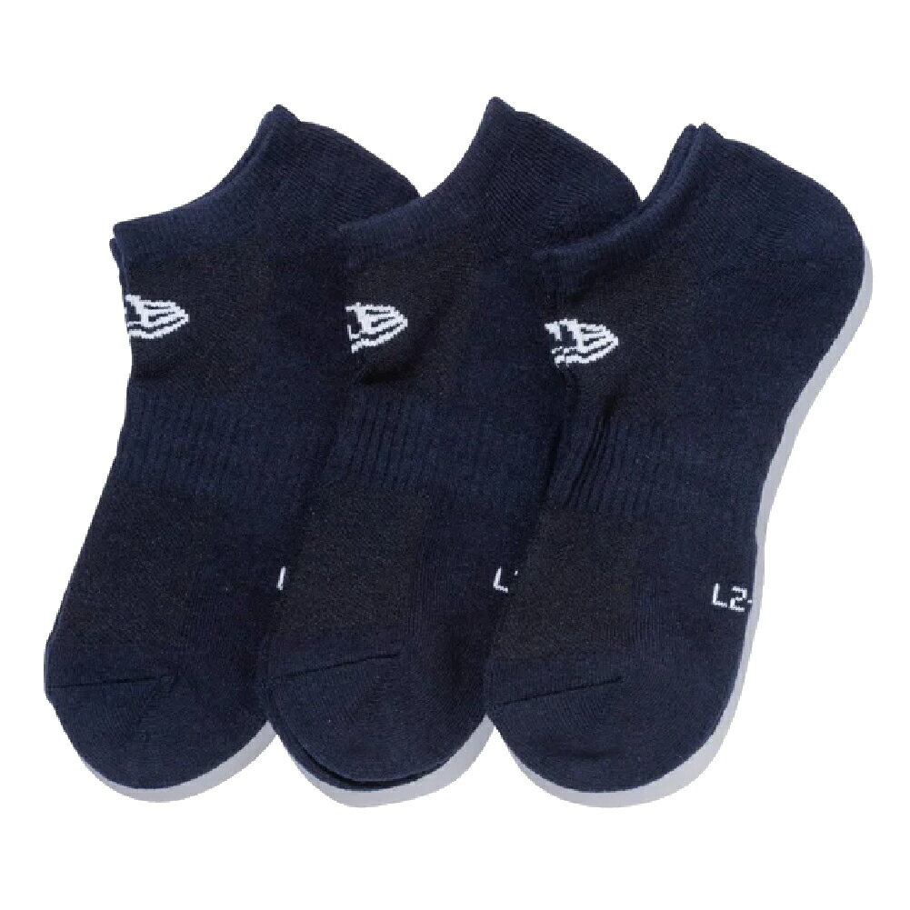 ニューエラ ソックス ショート 3ペア ネイビー ネイビー 1セット New Era SOCKS SHORT 3PAIRS NVY NONE