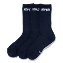 ニューエラ ソックス クルー 3ペア ネイビー ネイビー 1セット New Era SOCKS CREW 3PAIRS NVY NONE