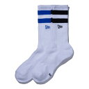 ニューエラ ソックス クルー 2ペア ライン フラッグロゴ エンブロイダリー マルチ 1セット New Era SOCKS CREW 2PAIRS EMB MULTI NONE