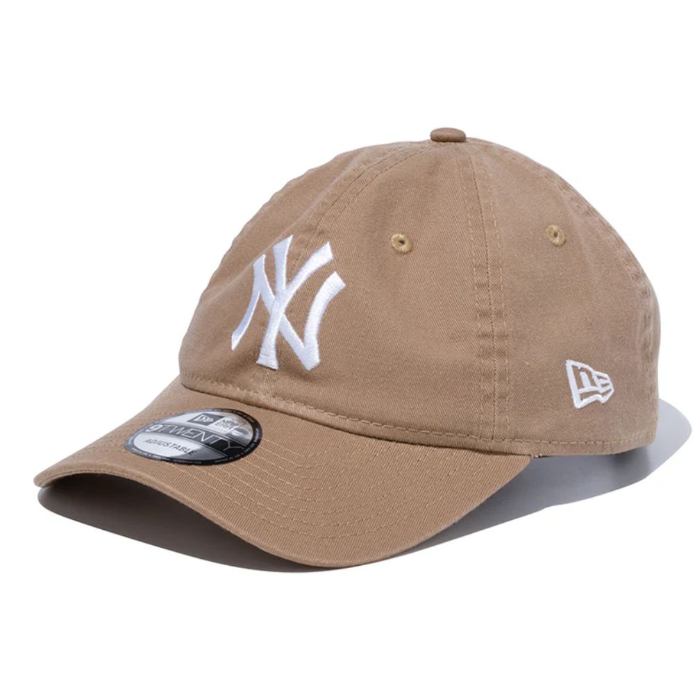 樂天商城 - ニューエラ 9TWENTY ニューヨーク・ヤンキース ウォッシュドコットン カーキ ホワイト 1個 New Era 920 WASHED NEYYAN KHA SWHT 25J 1pc