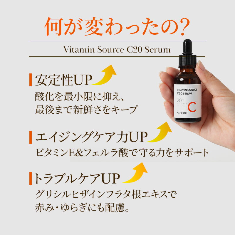 ＼30%ポイントバック (～2/2 9:59)／ 高濃度 ビタミンC20 美容液 シラクル プレミアムエッセンスC20 (30ml) | 毛穴 肌のくすみ 毛穴引き締め 保湿 角栓ケア 角質ケア スキンブースター 保湿美容液 顔 スキンケア 導入美容液 ビタミン - Image 3