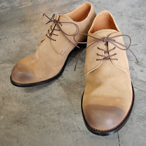 【ポイント10倍】 【サイズ交換初回片道送料無料】 PADRONE パドローネ VELOUR DERBY PLAIN TOE SHOES / JACK ベージュ BEIGE PU7358-2049-19D 革靴 日本製 ビジネス　ギフト