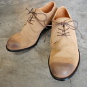 パドローネ 【ポイント10倍】 【サイズ交換初回片道送料無料】 PADRONE パドローネ VELOUR DERBY PLAIN TOE SHOES / JACK ベージュ BEIGE PU7358-2049-19D 革靴 日本製 ビジネス　ギフト