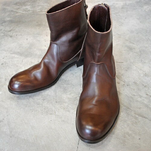  PADRONE(パドローネ) メンズ バックジップブーツ BACK ZIP BOOTS エドワード EDWARD PU7885-1101-11C ディープブラウン DEEP BROWN 革靴 日本製 ビジネス　ギフト