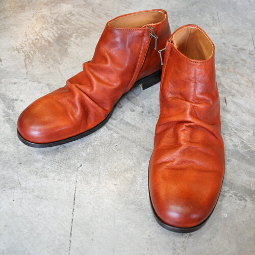 【ポイント10倍】 　PADRONE パドローネ SHORT SIDE ZIP BOOTS / TRACY ショートサイドジップブーツ / トレイシー CAMEL キャメル PU8395-1203-12C メンズ