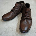  　PADRONE パドローネ SHORT SIDE ZIP BOOTS / TRACY ショートサイドジップブーツ / トレイシー DEEP BROWN ディープブラウン PU8395-1203-12C メンズ