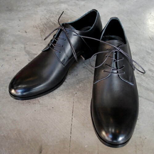   PADRONE パドローネ メンズ BL DERBY SHOES (PU8394-2103-23A) BLACK ブラック ダービープレーントゥ 革靴 日本製 ビジネス　ギフト