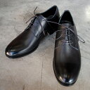 パドローネ 【ポイント10倍】 【サイズ交換初回片道送料無料】 PADRONE パドローネ メンズ BL DERBY SHOES (PU8394-2103-23A) BLACK ブラック ダービープレーントゥ 革靴 日本製 ビジネス　ギフト