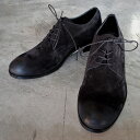 【ポイント10倍】 【サイズ交換初回片道送料無料】 PADRONE パドローネ メンズ BL DERBY SHOES (PU8394-2103-21A) BLACK SUEDE ブラックスウェード ダービープレーントゥ 革靴 日本製 ビジネス 防水レザー ギフト