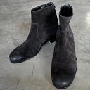 パドローネ 【ポイント10倍】 【サイズ交換初回片道送料無料】 PADRONE パドローネ メンズ BL BACKZIP BOOTS (PU8395-1106-21A) BLACK SUEDE ブラックスウェード 革靴 日本製 ビジネス ギフト