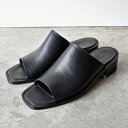 【ポイント10倍】【サイズ交換初回片道送料無料】 PADRONE パドローネ PU8394-2108-24A BL SQUARE OPEN TOE BLACK ...