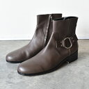 【ポイント10倍】 【サイズ交換初回片道送料無料】 PADRONE(パドローネ) BL SIDE ZIP RING BOOTS アッシュブラウン Ash Bro...