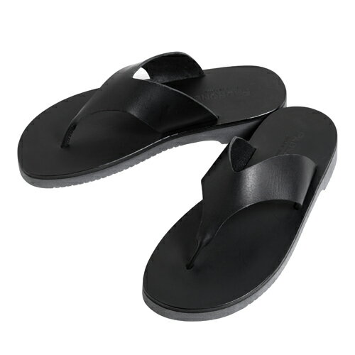  PADRONE(パドローネ) PU2308-3201-21C TONG SANDALS トングサンダル BLACK ブラック 革靴 メンズ　ギフト