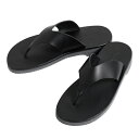 【ポイント10倍】【サイズ交換初回片道送料無料】 PADRONE(パドローネ) PU2308-3201-21C TONG SANDALS トングサンダル BLACK ブラック 革靴 メンズ ギフト