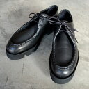 【ポイント10倍】【サイズ交換初回片道送料無料】 PADRONE パドローネ PU8759-2402-22A TYROLEAN SHOES with Chunky Sole ブラック BK メンズ　日本製　革靴　ギフト　チャンキー