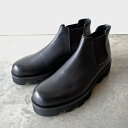  PADRONE パドローネ PU8054-1140-23A SIDE GORE BOOTS with Chunky Sole ブラック BK サイドゴアブーツ　ギフト