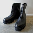 【ポイント10倍】【サイズ交換初回片道送料無料】 PADRONE パドローネ PU8054-1141-23A CENTER ZIP BOOTS with Chunky Sole ブラック BK センタージップブーツ ギフト