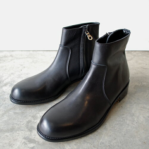 【ポイント10倍】 【サイズ交換初回片道送料無料】 PADRONE パドローネ SIDE ZIP BOOTS / RAUL ラウル ブラック BLACK PU7358-1118-23A 革靴 日本製 ビジネス メンズ　ギフト