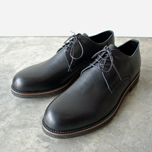   PADRONE パドローネ PU7358-2033-23A DERBY PLAIN TOE SHOES (WATER PROOF LEATHER) ダービープレーントゥシューズ / JACK 8 ブラック 革靴 日本製 防水 ビジネス　ギフト