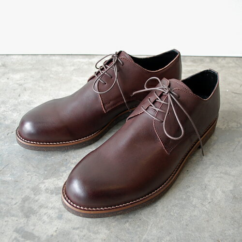   PADRONE パドローネ PU7358-2033-23A DERBY PLAIN TOE SHOES (WATER PROOF LEATHER) ダービープレーントゥシューズ / JACK 8 ダークブラウン D.BROWN 革靴 日本製 防水 ビジネス　ギフト