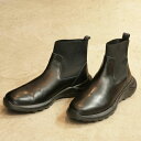 【ポイント10倍】【サイズ交換初回片道送料無料】 PADRONE(パドローネ) HB SIDE GORE BOOTS ブラック Black (PU5311-1101-23A) 日本製 本革 メンズ サイドゴアブーツ 日本製 革靴 ギフト 軽量