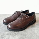 【ポイント10倍】 【サイズ交換初回片道送料無料】 PADRONE パドローネ PU8759-2008-23C DERBY PLAIN TOE SHOES (WATER PROOF LEATHER) ダービープレーントゥシューズ / D.BROWN ダークブラウン 革靴 日本製 防水 ビジネス　ギフト