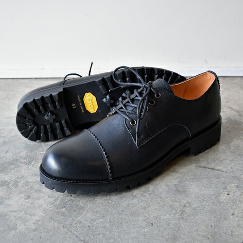 【ポイント10倍】 【サイズ交換初回片道送料無料】【ノベルティ付】 PADRONE(パドローネ) DERBY STRAIGHT TIP SHOES PX7358-2016-14C ブラック BLACK 革靴 日本製 ビジネス ギフト