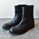 【ポイント10倍】【サイズ交換初回片道送料無料】 PADRONE パドローネ PU7358-1127-24C SHORT WORK BOOTS (WATER PROOF LEATHER) ブラック BLACK 防水レザー vibram ビブラムソール 日本製 ギフト