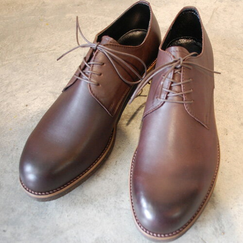   PADRONE パドローネ PU7358-2033-16A DERBY PLAIN TOE SHOES (WATER PROOF LEATHER) ダービープレーントゥシューズ / JACK 8ダークブラウン 革靴 日本製 ビジネス　ギフト