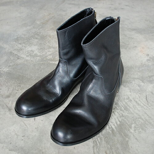  PADRONE(パドローネ) メンズ バックジップブーツ BACK ZIP BOOTS エドワード EDWARD PU7885-1101-11C ブラック BLACK 革靴 日本製 ビジネス　ギフト