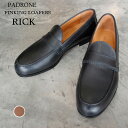 【ポイント10倍】【サイズ交換初回片道送料無料】 PADRONE パドローネ メンズ PINKKING LOAFER / RICK リック ブラック BLACK PU8662-2310-19A ローファー 革靴 日本製 ビジネス ギフト