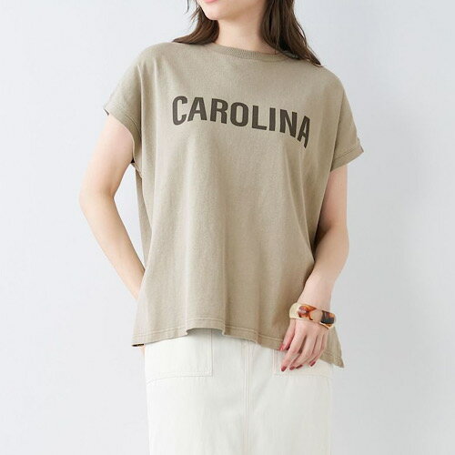 MICA&DEAL (マイカアンドディール) "CAROLINA"ロゴピグメントバイオサイドスリットタンクトップ BEIGE ベージュ 0124209080