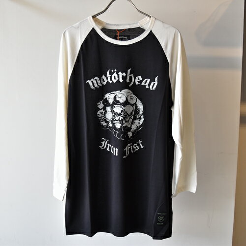 RUN AMOK (ランアモック) MOTORHEAD MATHIS RAGLAN BLACK RK369-BLK モーターヘッド