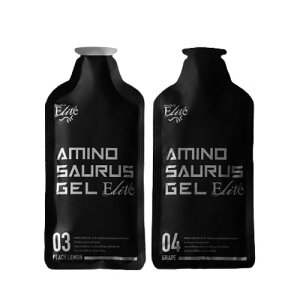 AMINO SAURUS (アミノサウルス) GEL Elite 03 04 ジェル エリート 12個セット ピーチレモン風味 グレープ風味 アルギニン シトルリン クエン酸 カフェイン マグネシウム カルニチン 補給食 マラソン