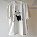 and wander アンドワンダー Yu Nagaba printed T (5744184185) white ホワイト