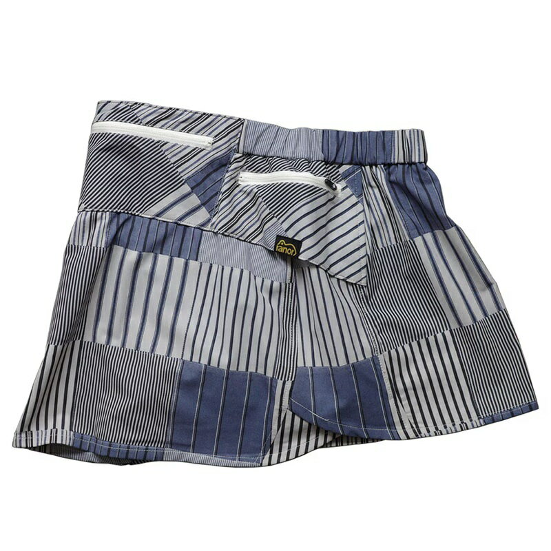 ranor (ラナー) STRIPE PW SKIRT /BLACK
