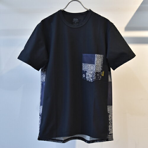 ranor(ラナー) BANDANA T-SHIRT ブラック BLK ranor(ラナー) BANDANA T-SHIRT ブラック BLK